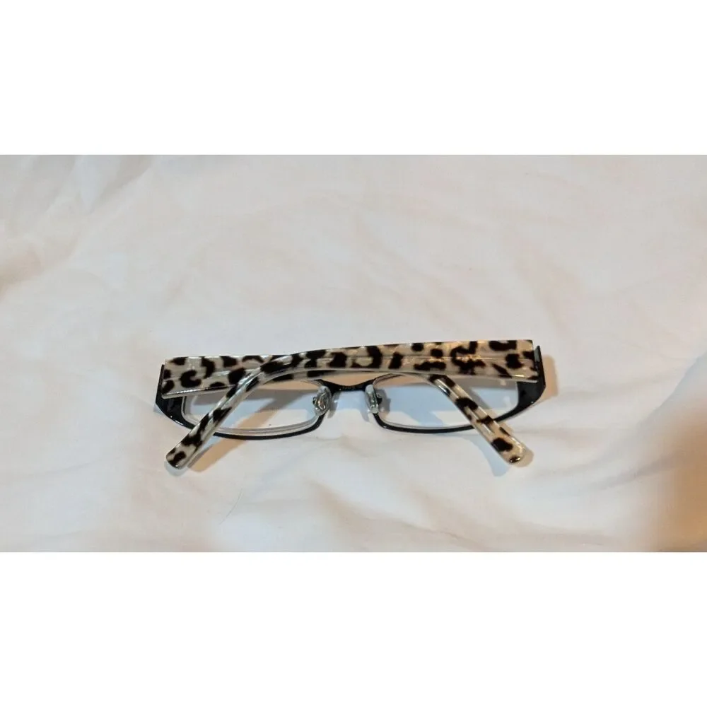 Square Leopard Handled Eyeglass Frames